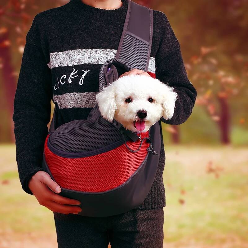 Portable Mesh Dog Bag for Travel and Comfort