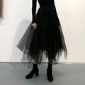 High Waist Multi-layer Puffy Mesh Skirt for Women