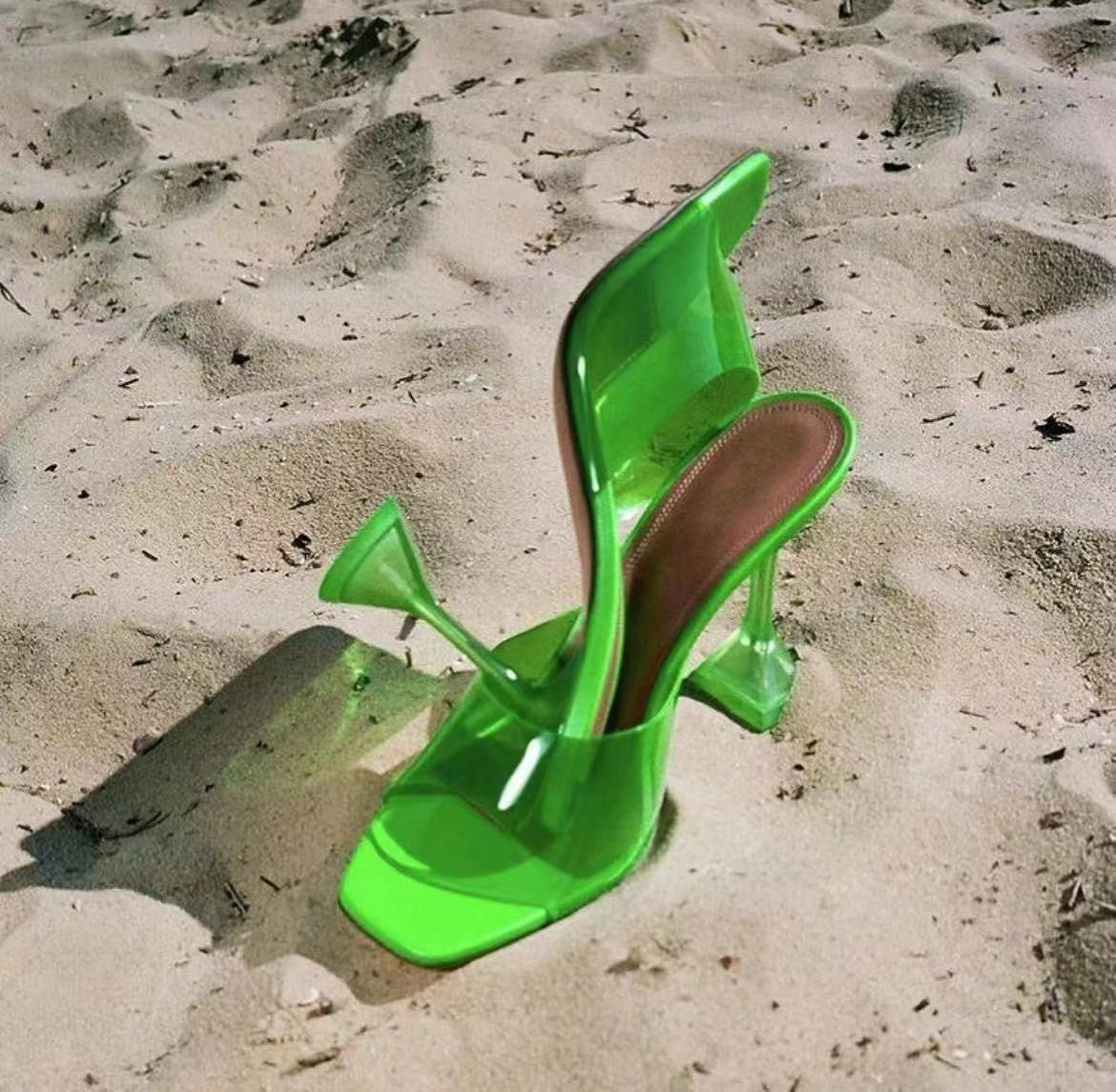 Transparent Crystal Slippers for Women - Summer Wear