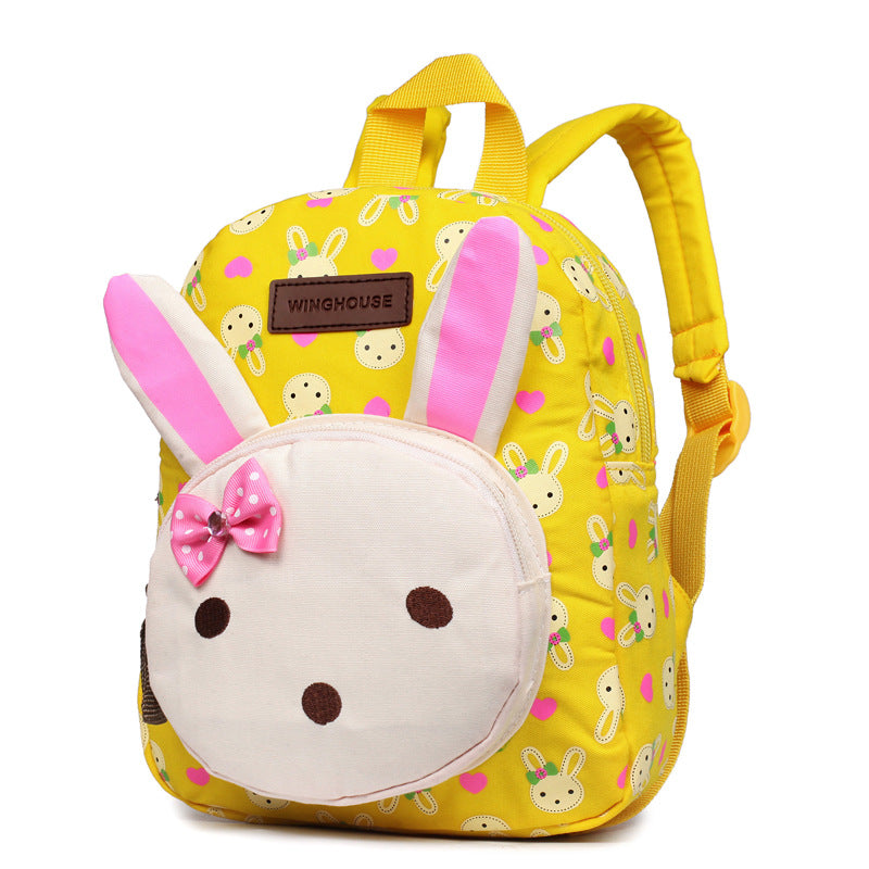 Canvas Bunny Bear Cartoon Backpack