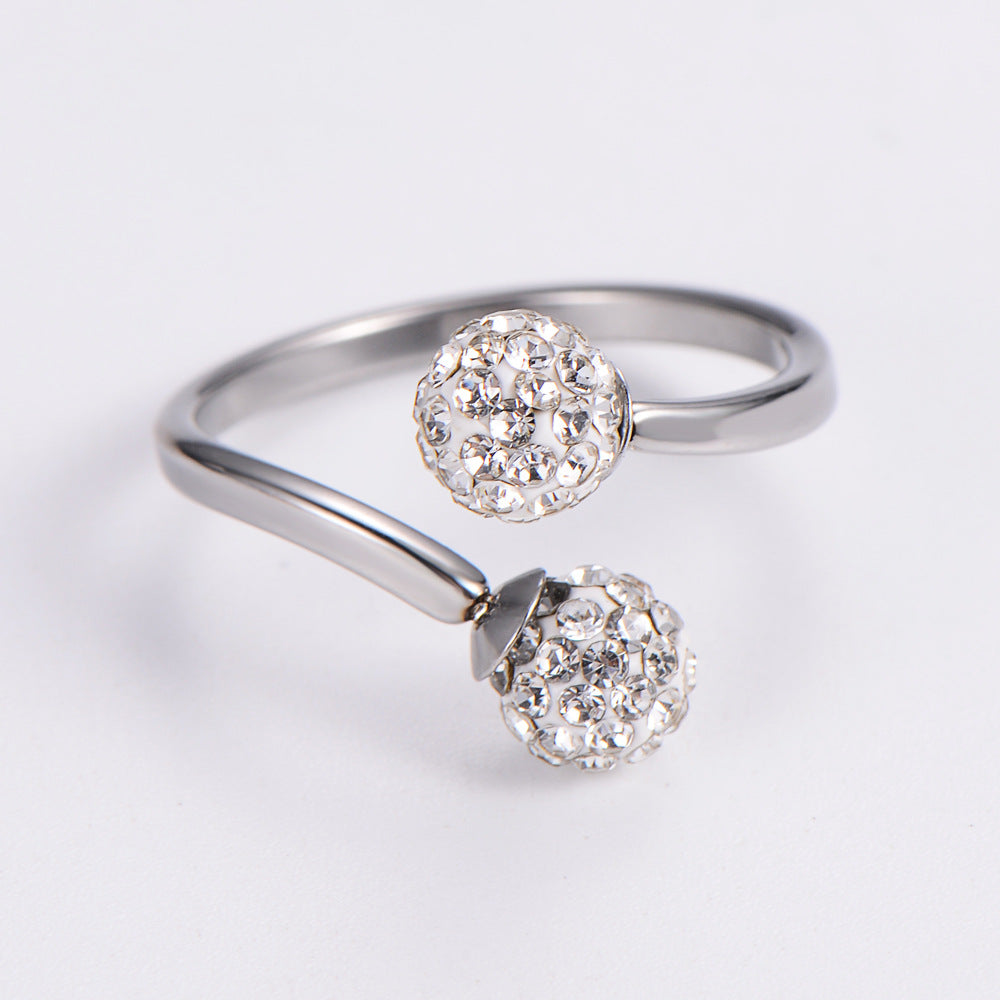 18K Gold Electroplated Stainless Steel Hydrangea Ring