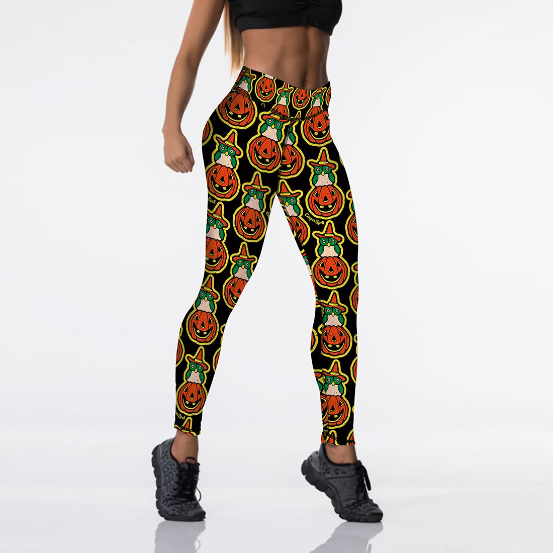 Halloween Character Print Leggings for Women