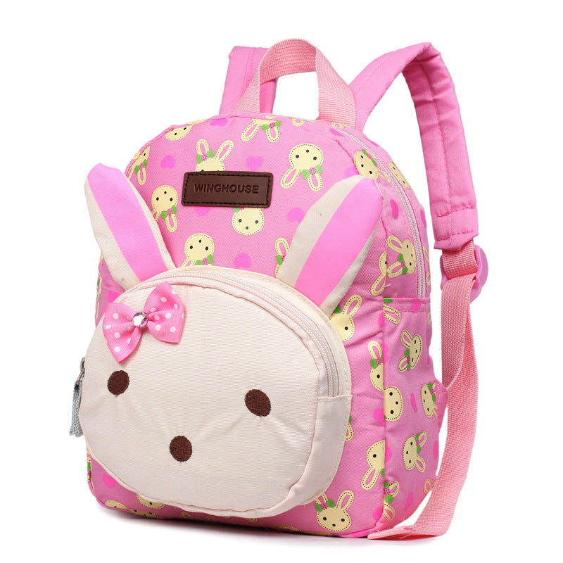 Canvas Bunny Bear Cartoon Backpack