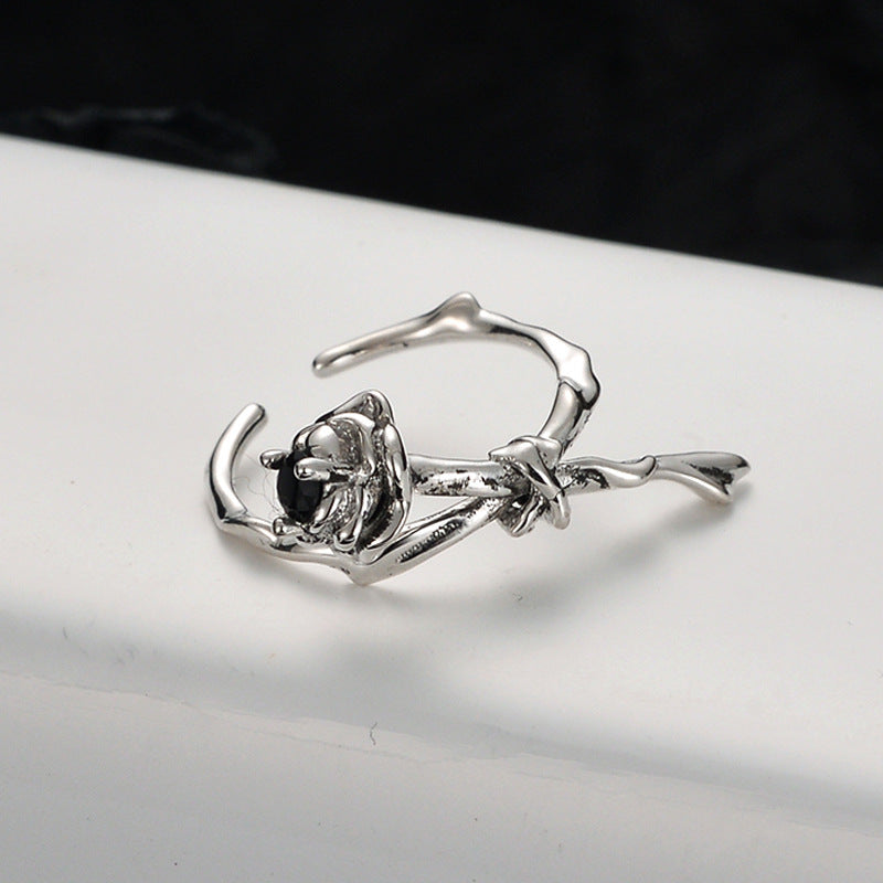 Sterling Silver Rose Ring for Women