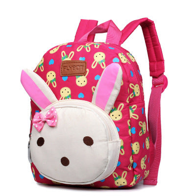 Canvas Bunny Bear Cartoon Backpack