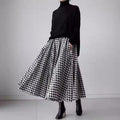 High Waist A-Line Long Skirt for Women