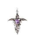 Vintage Demon Sword Pendant with Amethyst Necklace