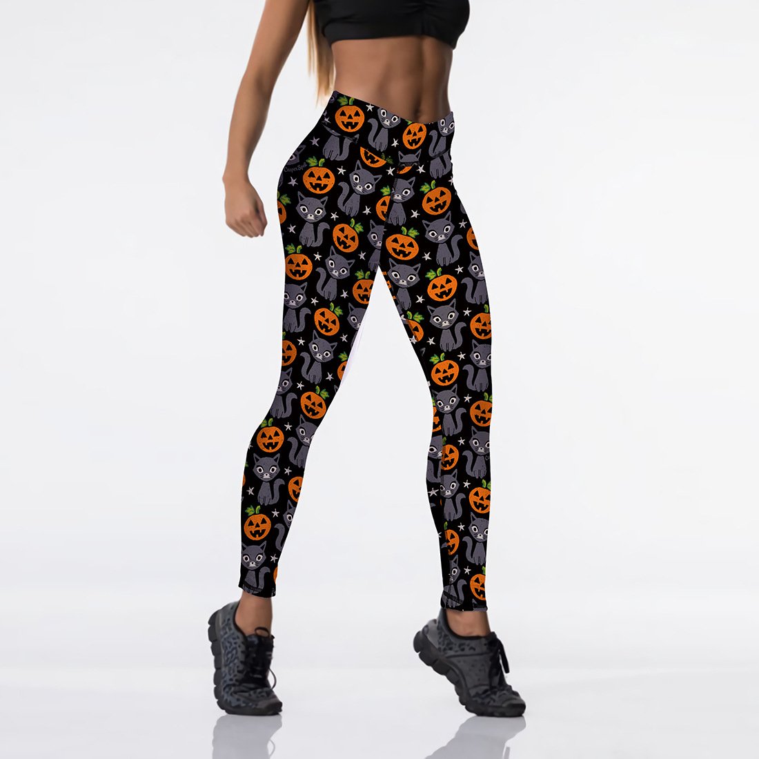 Halloween Character Print Leggings for Women