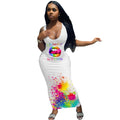 Summer Casual Long Dress for Women with Fashion Print