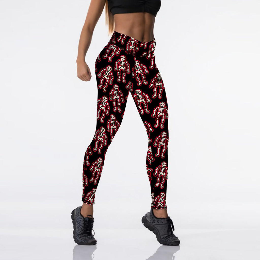 Halloween Character Print Leggings for Women