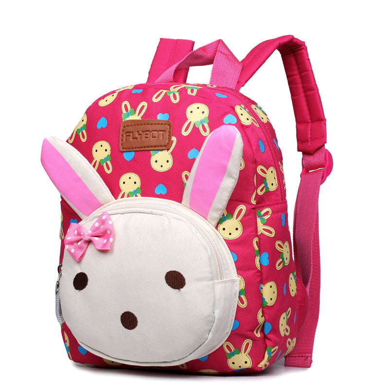 Canvas Bunny Bear Cartoon Backpack