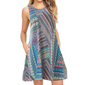 Sleeveless Casual Back Zipper T-Shirt Dress
